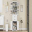 Armoire de rangement avec espace de rangement multifonctionnel, portes avec tablettes de rangement, 2 tiroirs, tablette réglable-1300955105
