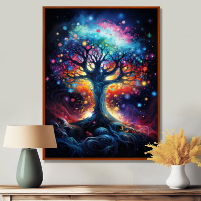 Magical Tree of Life Rainbow Color Blast - Art mural arbre