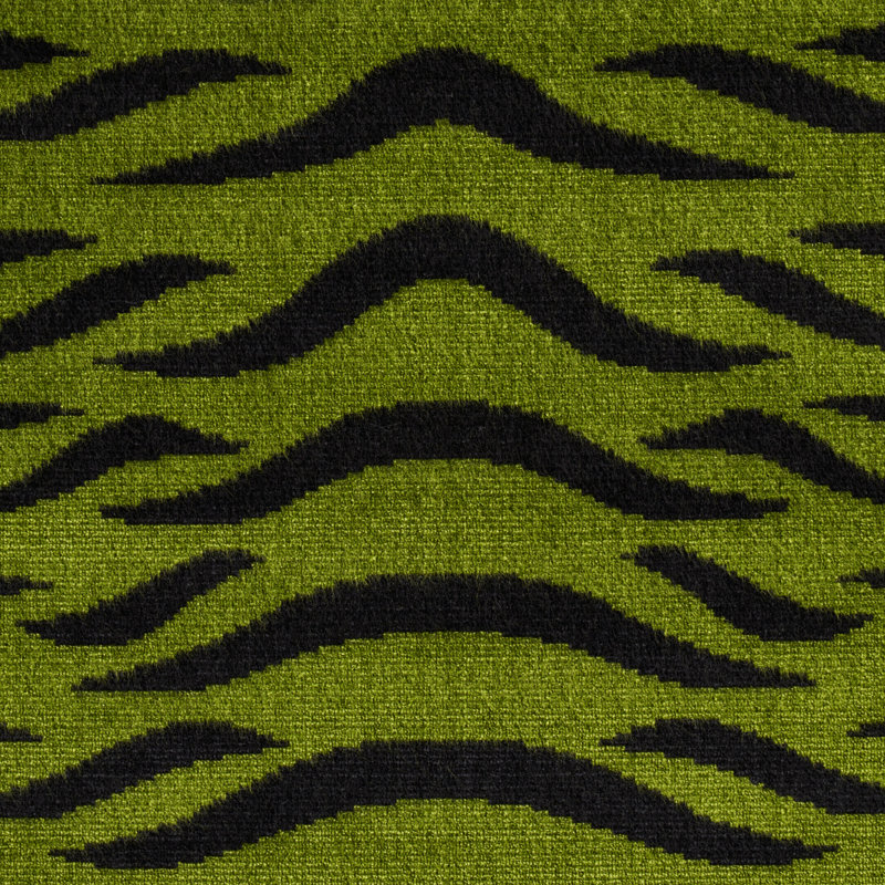 Sabi Tiger Velvet Fabric, Jungle
