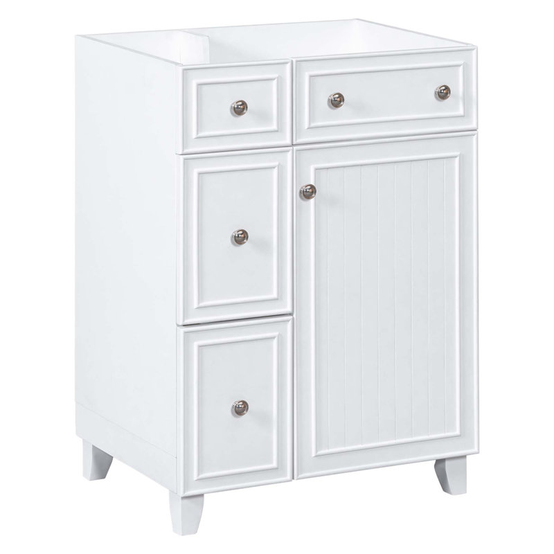 (Cabinet seulement) Base de meuble-lavabo avec porte et 2 tiroirs