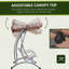 Outdoor Heavy-Duty Adjustable Canopy Swing Chair For Relaxing And Sharing