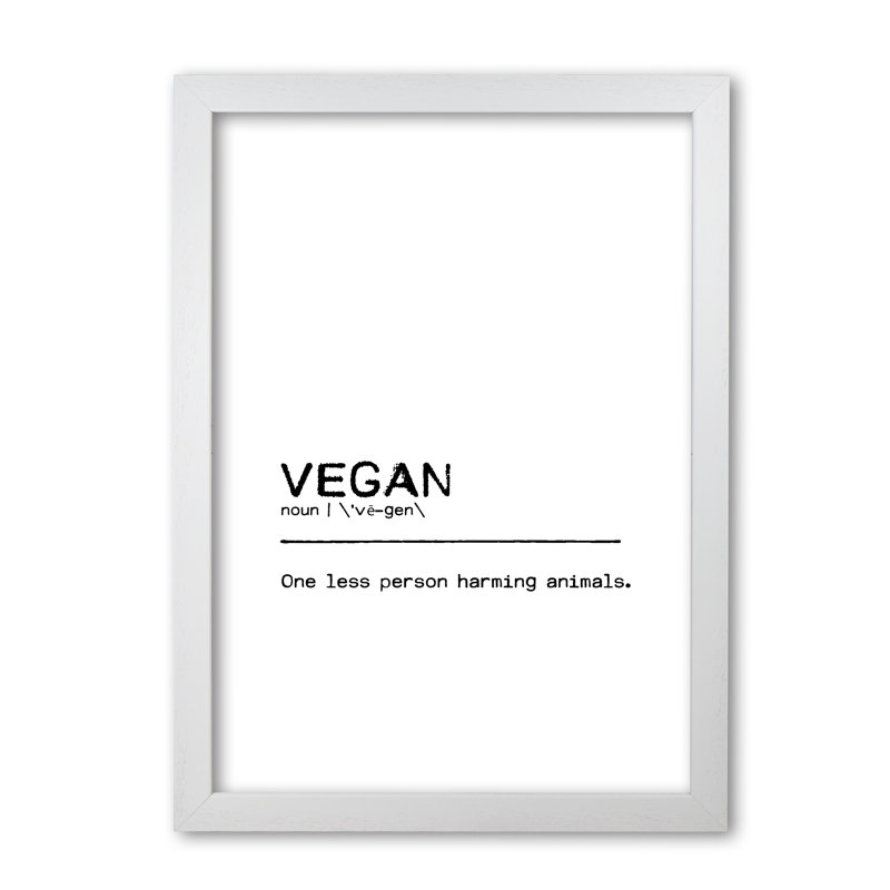 Vegan Person 1 Piece Wall Art, 42cm H x 29.7cm W x 4cm D, Wrapped Canvas