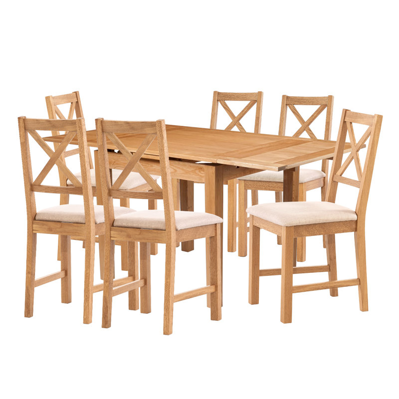 6 - Person Solid Oak Dining Set
