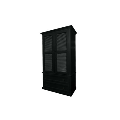 Oak Extra Wide Solid Wood Wardrobe with shutter doors
