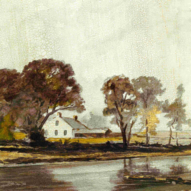 Paysage traditionnel 1 2886463, H 12 po x l 12 po, No, Toile tendue