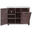 Îlot de cuisine 78,3 "avec table de barbecue pliable-442998923
