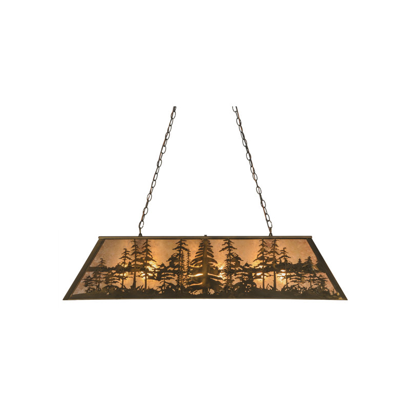 Rustic Lodge 6 - Light Pendant, 45" H x 48" W x 17" D