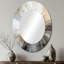 Miroir mural moderne beige et noir Lightning-229794543