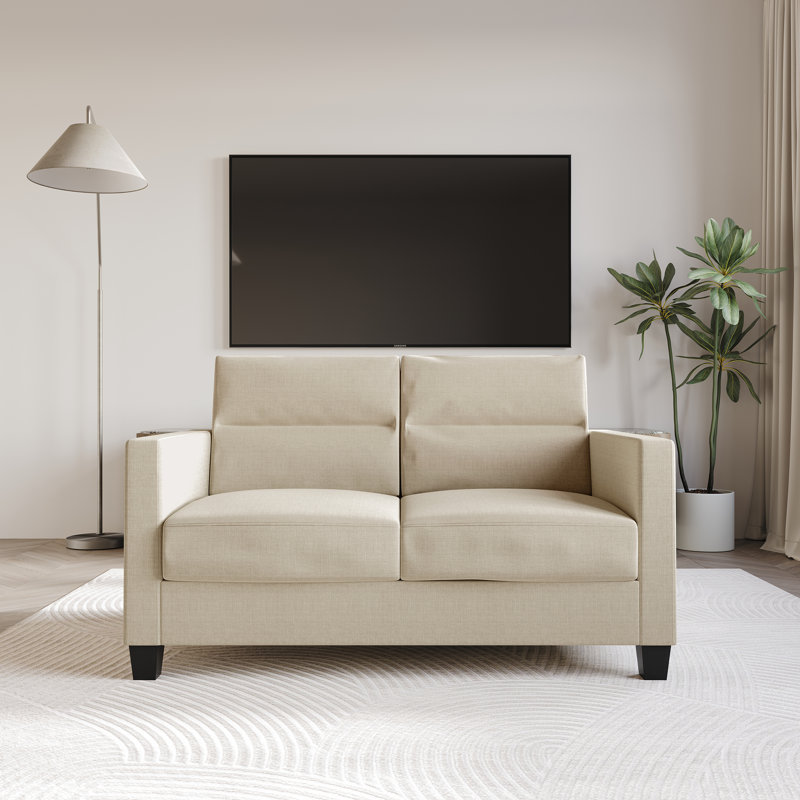 Causeuse rembourrée Macy, Beige