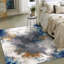 Tapis bleu abstrait Bellicent-350005576