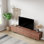 94.4" Walnut TV Stand With Storage