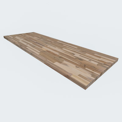 Comptoir en bois d'acacia non fini L 6 pi x P 25 po x 1,5 po T