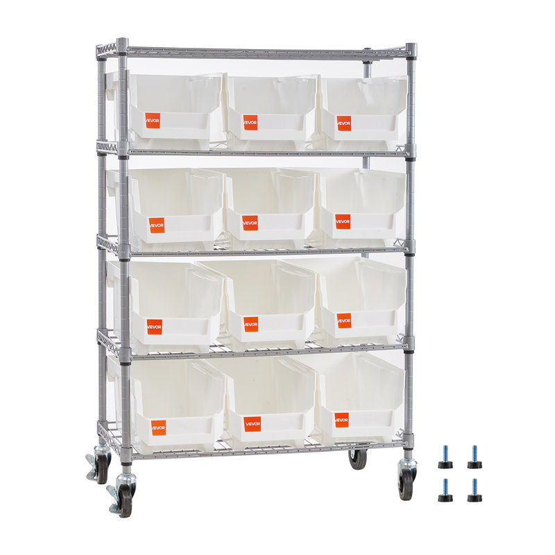 69 cm W Steel and Rubber Storage Rack
