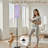 PeeNoke 68.5" Standing Floor Lamp Seamless iridescent rainbow light for print Dimmable Metal Pole Lamp with Linen Lampshade LED Bulb Included