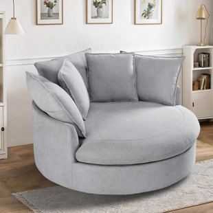 Fauteuil d'appoint rond surdimensionné 59 po LENO