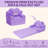 Kids Luxury Foil Printed Faux Rabbit Fur Princess Sofa,Purple Foldable Convertible Couch for Girls Bedroom & Playroom, Soft Foam Flip-Out Lounger Chair-268285212