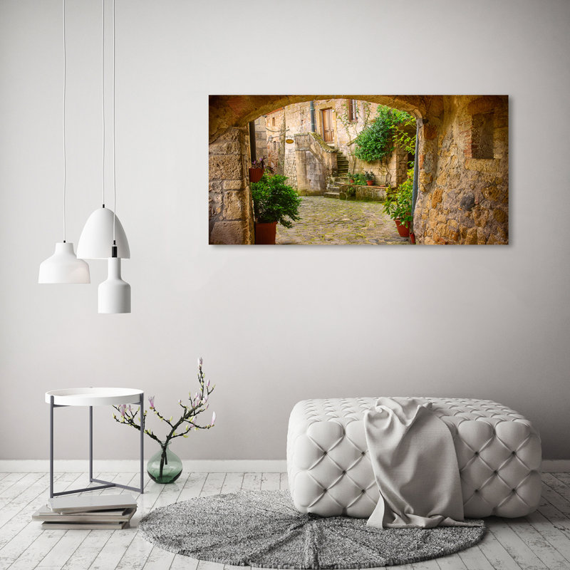 A Charming Street - Wrapped Canvas Print