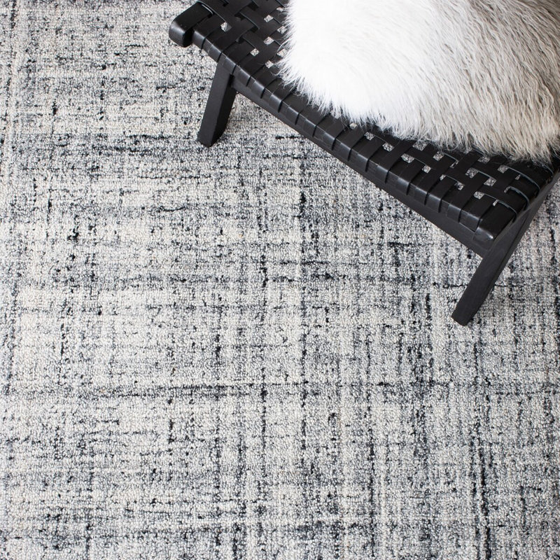 Gudinas Hand Tufted Performance Abstract Rug, Square 6'