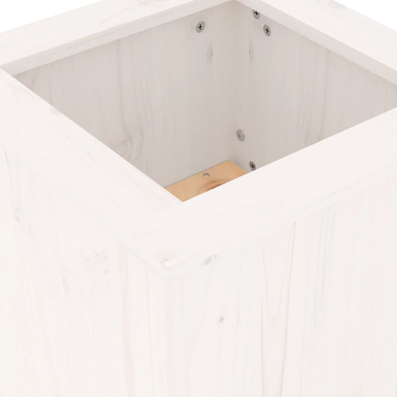 Maineville Solid Wood Outdoor Bench, White