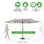 Kerney 460cm X 270cm Rectangular Parasol-69240030
