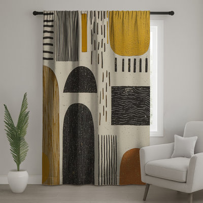 Rideaux abstraits, voilages et voilages abstraits - 1 panneau