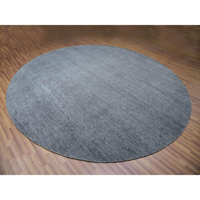 Artistica One-of-a-Kind 12' New Age Round Wool Area Rug Gray