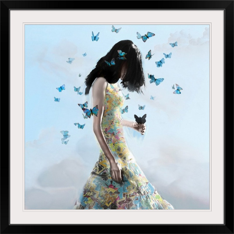 « not oublier me » christopher cuseo, reproduction d’art, Cadre noir, H 28 x l 28 po x P 1 po
