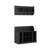 ON-TREND Shoe Storage Bench With Shelves And 4 Hooks, Elegant Hall Tree With Wall Mounted Coat Rack, Entryway Organizer For Hallway, Foyer, Mudroom, Black-2124588970