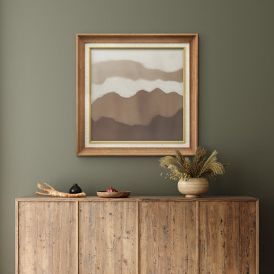 «Neutral Abstract Mountain Layers», ensemble de 2 reproductions de paysage minimaliste brun beige