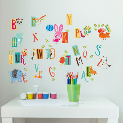 Décalcomanie murale a to z conçu à z