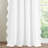Coastal Chic Scallop Edge Window Curtain 2 Panels Set, White 52" W X 84" L,2pcs-543999971-543999972