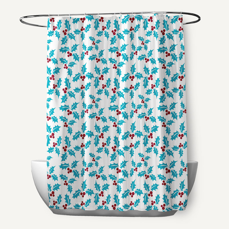 Rideau de douche Holly Bush, Turquoise