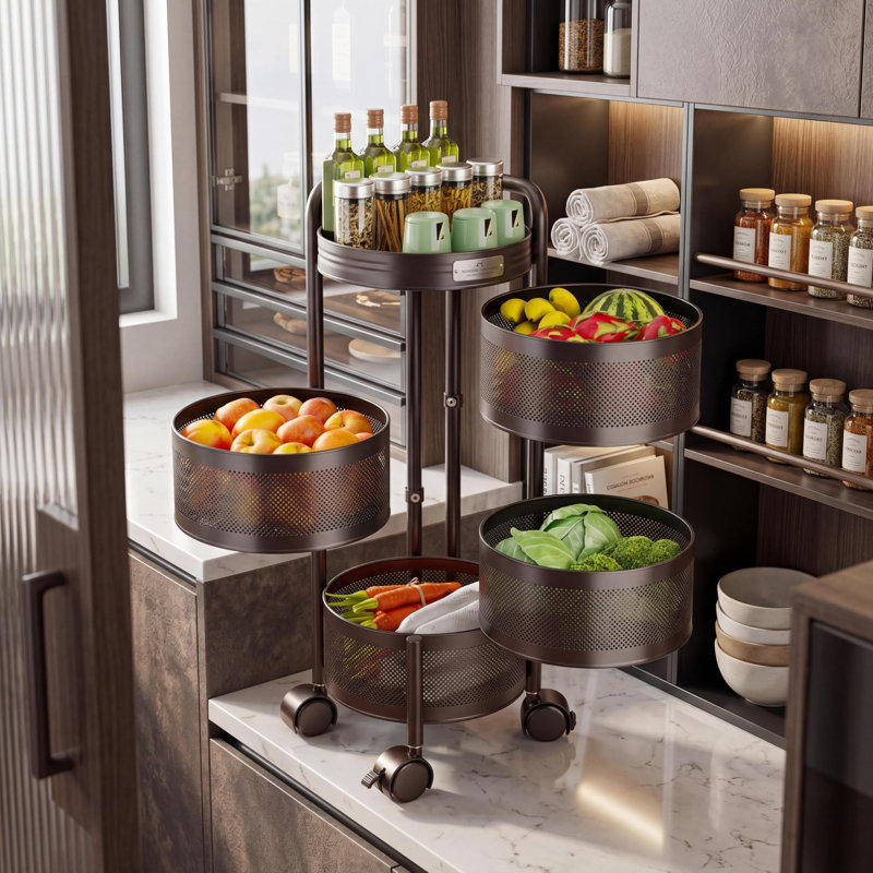 34cm W Steel Storage Rack, Matte Black, 78 cm H x 34 cm W x 34 cm D