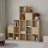 Anyila Corner Bookcase with Modular Cube Design Open and Concealed Shelves Push-to-Open Doors Modern Ladder-Style-1643021108