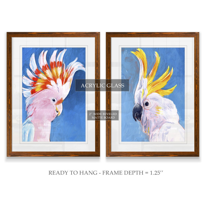 « néon mohawk i » par vincent van gogh, ensemble de 2 reproductions d’art encadrées, H 16 po x l 20 po x P 1,25 po, Blanc mat