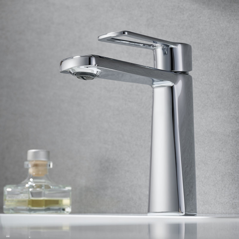 Paula Single Hole Single-Handle Bathroom Faucet, Polished Chrome