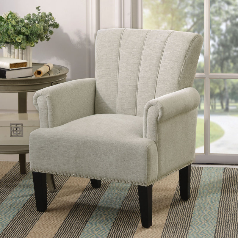 Betances Upholstered Armchair, Cream