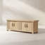 Armoire Rowan 68,5 po en bois d'orme à 4 portes, brun naturel clair, orme recyclé brun naturel clair
