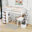 Lit mezzanine simple 6 tiroirs avec bureau intégré Helmtrude par Harriet Bee-752885333