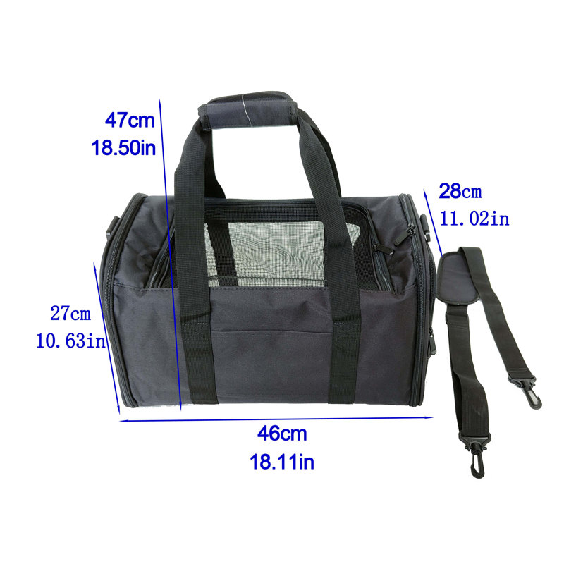 Ianthe Collapsible Pet Carrier, Black