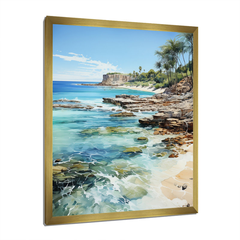 Photo de plage - Paradis tropical III - Reproductions encadrées de plage côtière, H 40 po x l 30 po x P 1,5 po