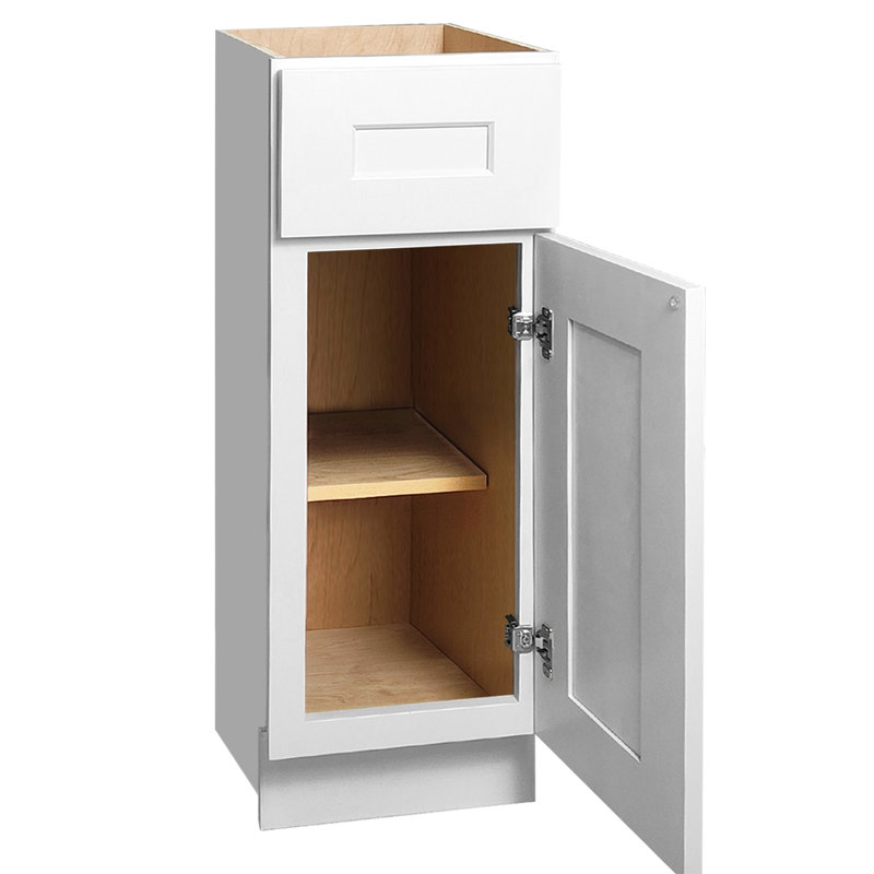 Shaker blanc, armoire à une porte, bois massif, rangement pour le linge, tablettes de cuisine pour la salle de bain, robustes, faciles à nettoyer, peu encombrantes, charnières à fermeture en douceur multifonctionnelles, utilisation à long terme,
