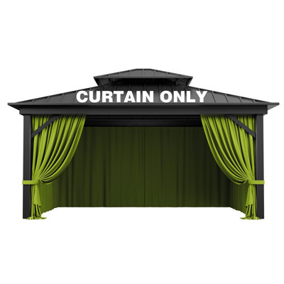 4-Panels Sidewall Curtains For Gazebo, Only Curtains