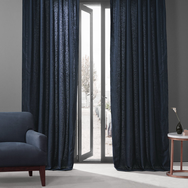 Briella French Linen Room Darkening Curtain