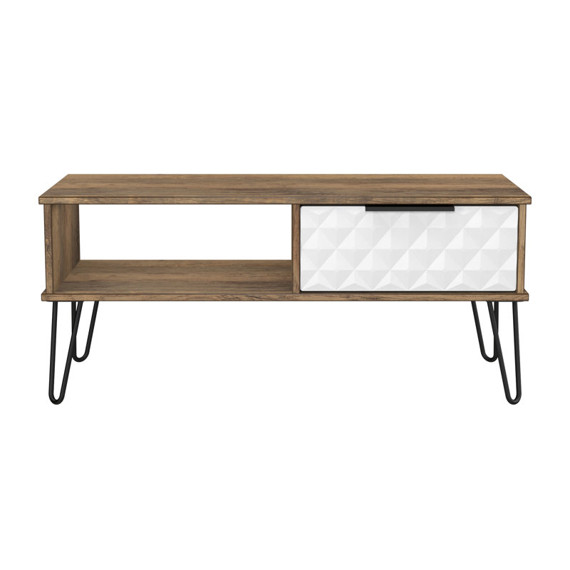 Tarkio Coffee Table with Storage, White/Oak