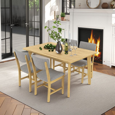 5-Piece Dining Table Set With 1 Table And 4 Chairs