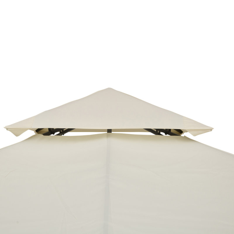 Outsunny Beige Fabric Replacement Canopy for Gazebo