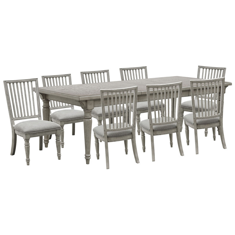 Table de salle à manger Branice, 9 pièces: table, 8 chaises