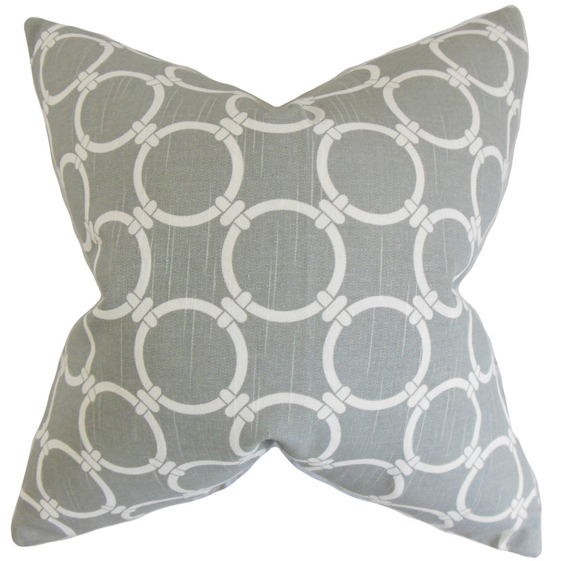 Bechet Reversible Throw Pillow, Blue, 18" x 18", Polyester/Polyfill