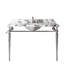 Lavabo console en marbre artificiel de 48 pouces avec pieds en laiton et barre à serviettes (8 pouces, 3 trous)-132007625